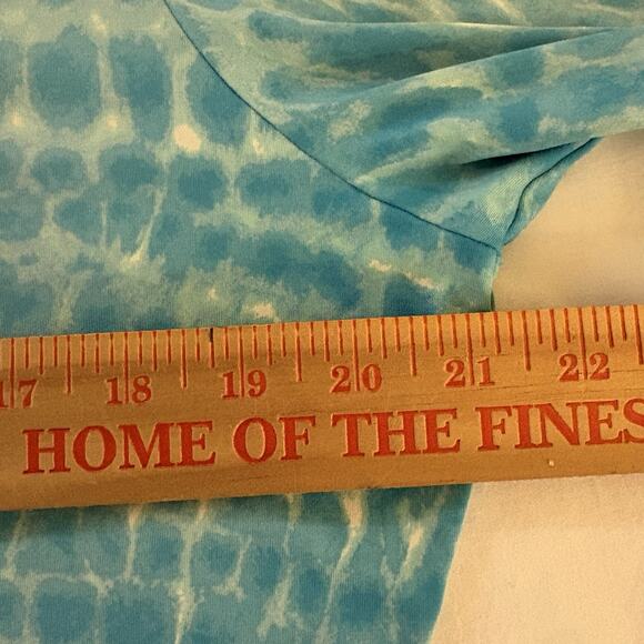 Lands' End Swim Shirt Rash Guard Top Women’s Large Blue & White Beach Cover Up - Picture 10 of 12